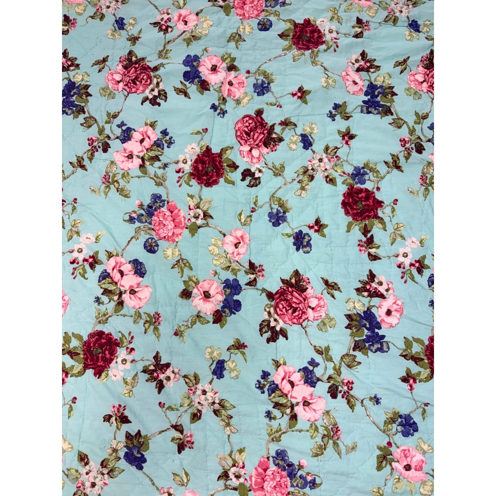 Tracy Porter Poetic Wanderlust Floral Patchwork Quilted Blanket Velvet Ruffle